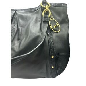 Vintage Coach Shoulder Satchel Style Alexandra Python Black Chain Leather Large